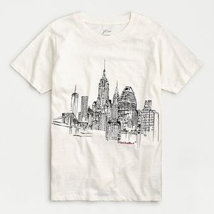 J.Crew "NYC" T-shirt in slub cotton